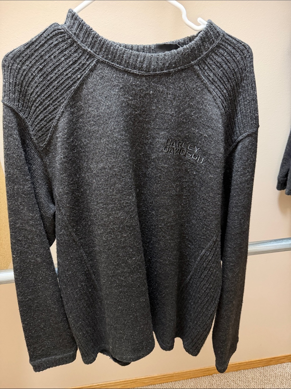 Harley-Davidson Dark Gray Knit Crewneck Sweater
